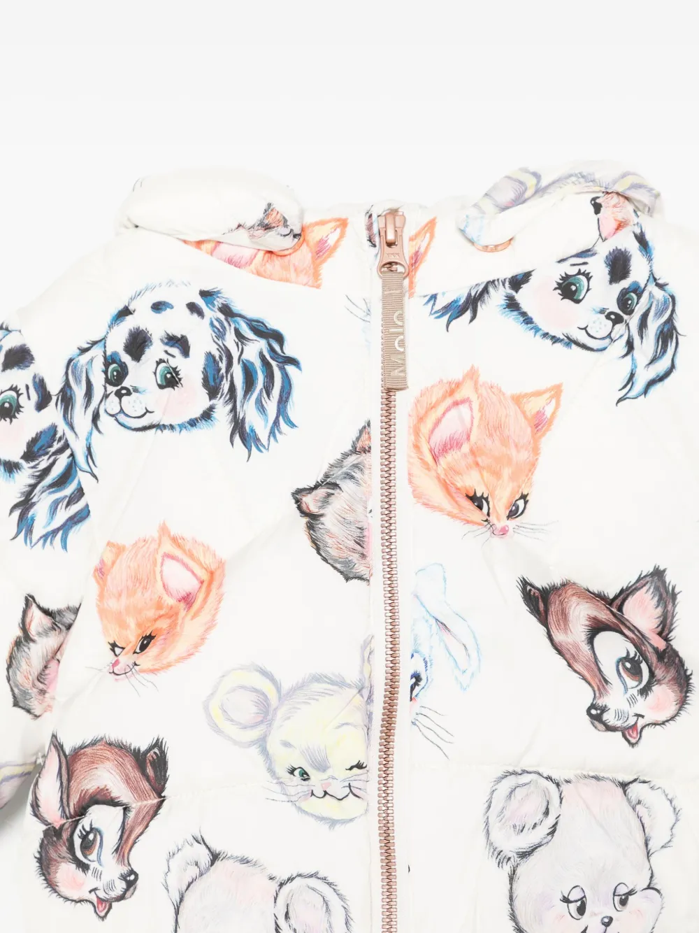 Molo Harpo Animal-print Hooded Jacket In Multi