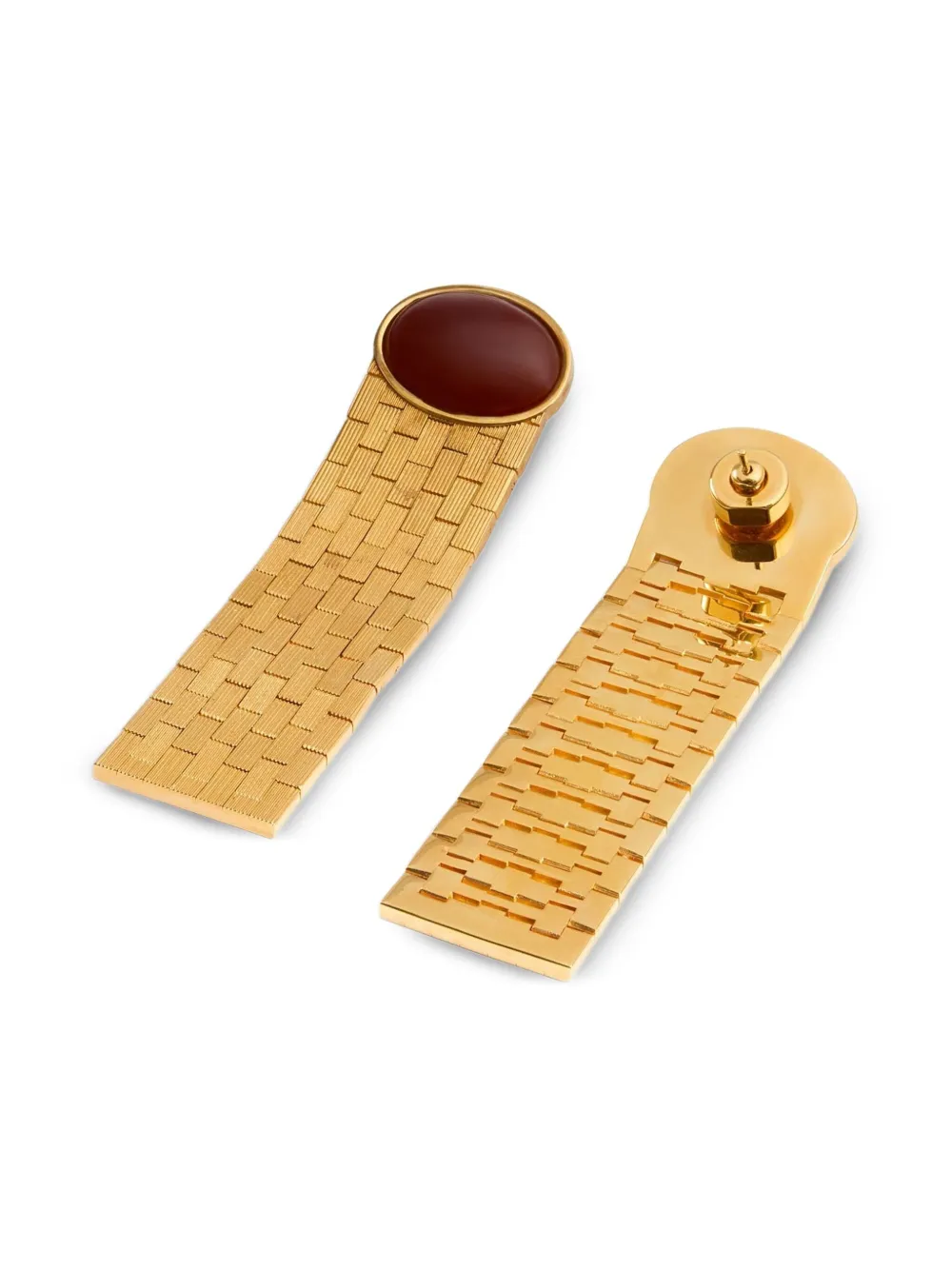 KHAITE 18K gold plated brass earrings