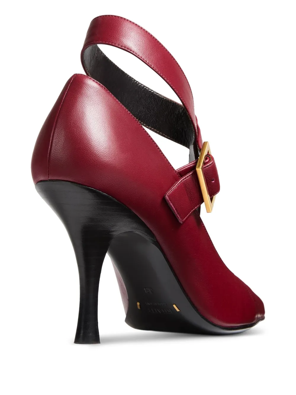 Khaite 85mm Sloan Buckle Strap Pumps In Red
