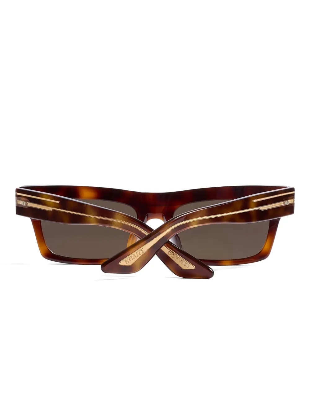Khaite X Oliver Peoples 1985c Rectangle Sunglasses In Brown