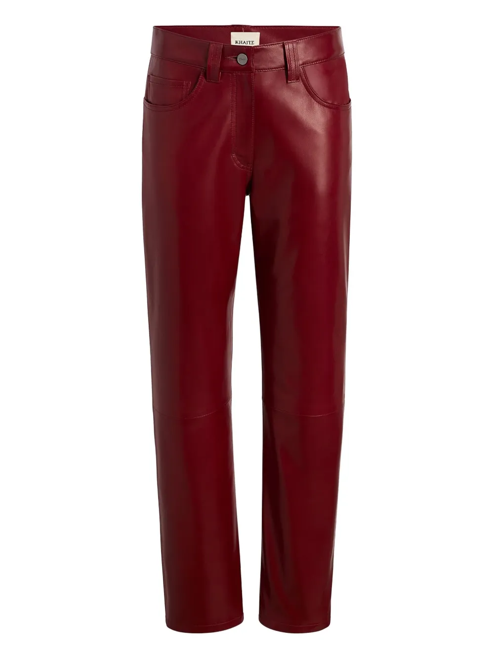 KHAITE Callum pocket lambskin trousers | Red | Image 1