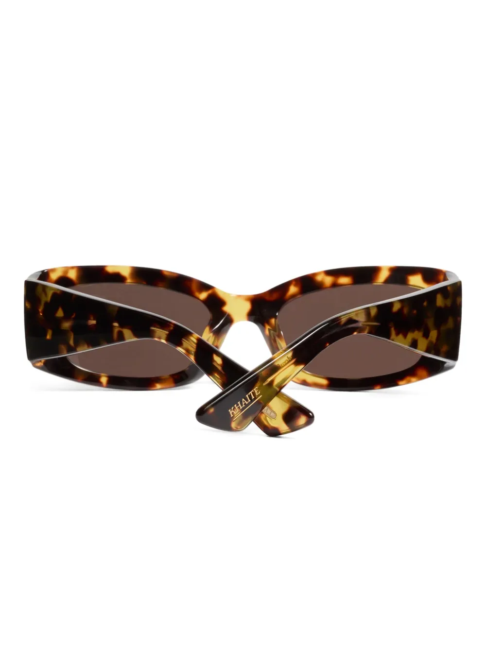 KHAITE x Oliver Peoples 1993C zonnebril met rechthoekig montuur Bruin