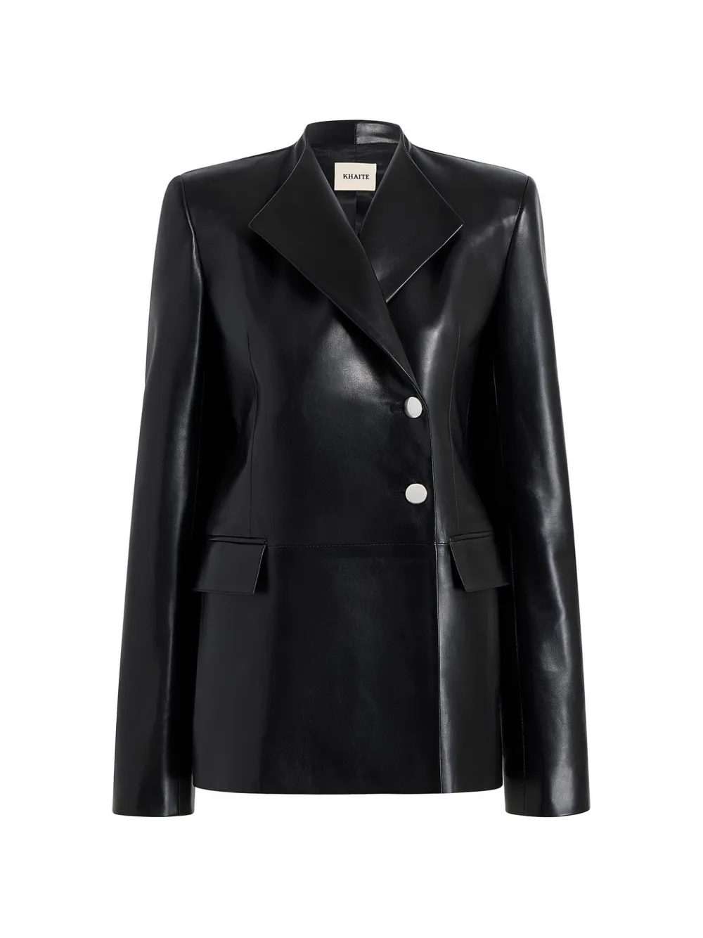 KHAITE button lambskin jacket - Schwarz