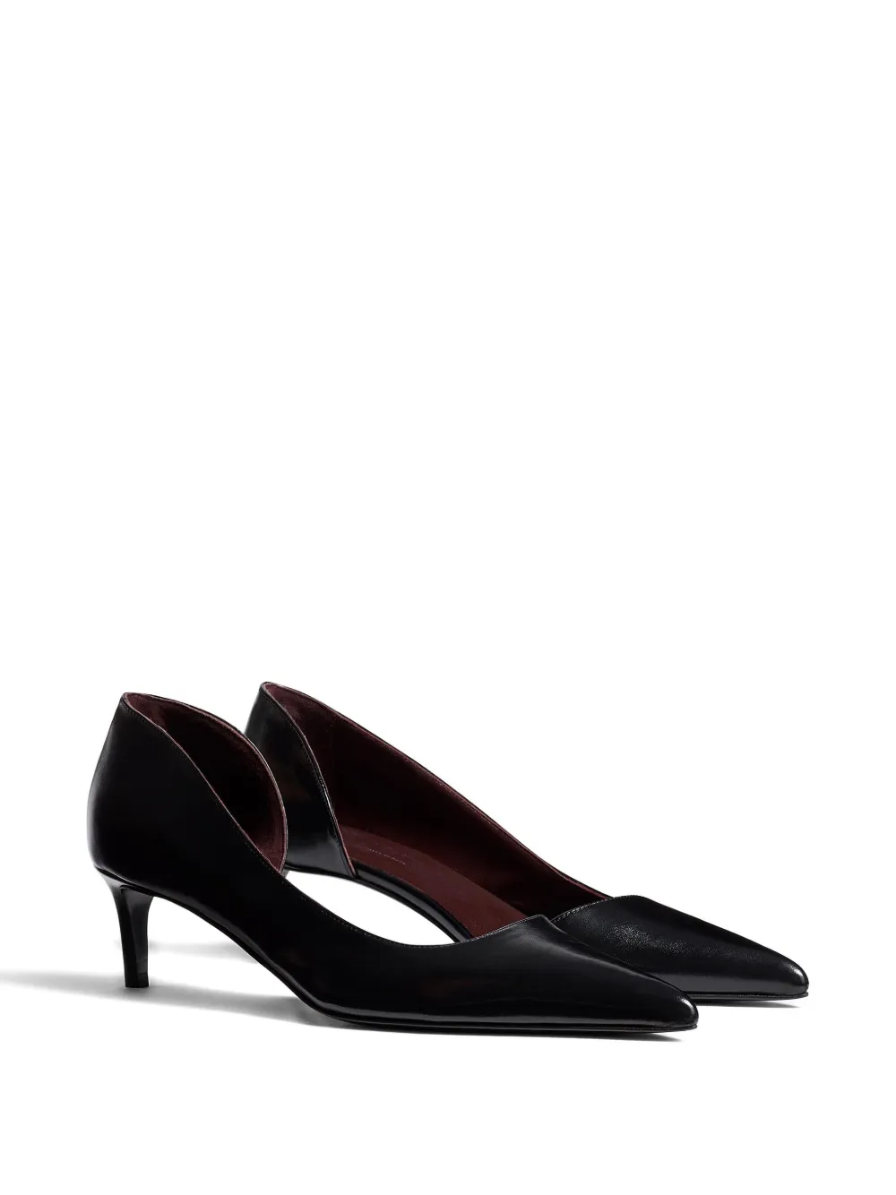 Khaite 45mm Jett D'orsay Heeled Pumps In Black