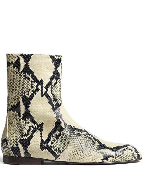 Khaite Colt Ankle Boots in Neutrals
