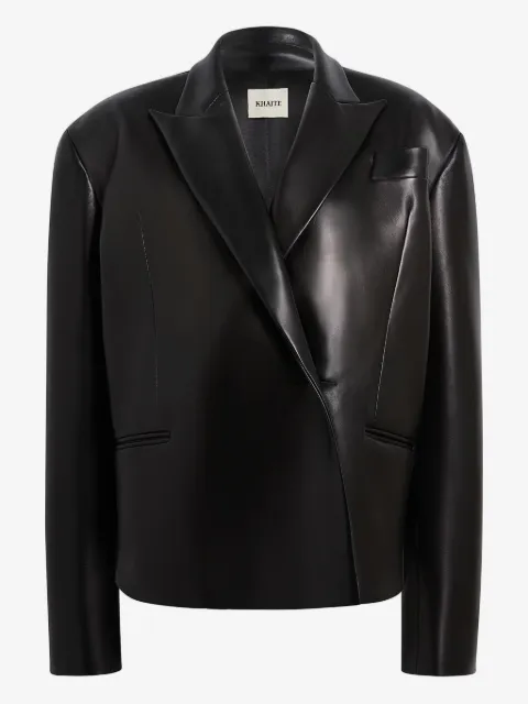KHAITE lapel fur jacket