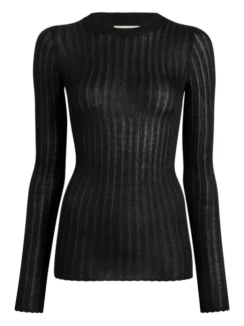KHAITE Elm ribbed long-sleeve top