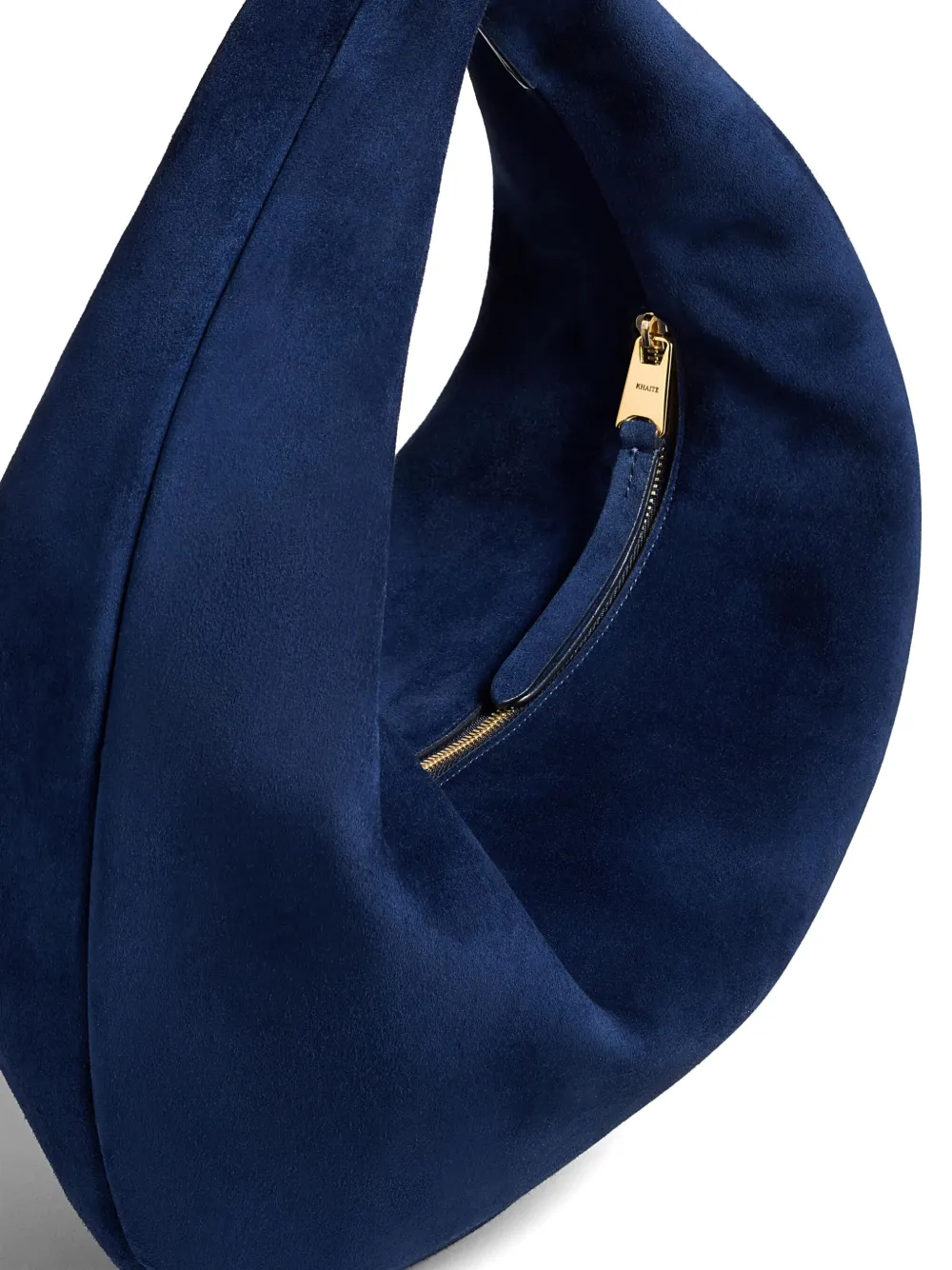 Khaite Olivia Medium Suede Shoulder Bag In Blue
