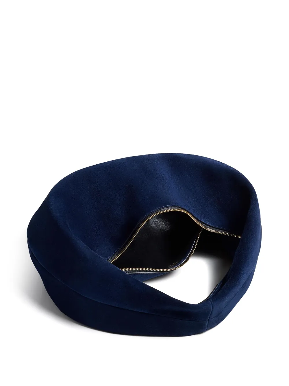 Khaite Olivia Medium Suede Shoulder Bag In Blue