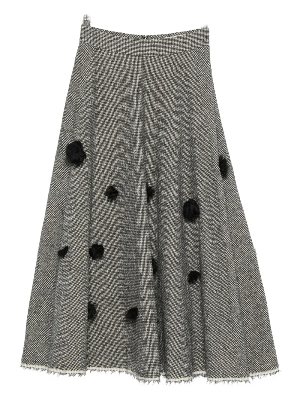 A Tentative Atelier floral-appliqué skirt | Black | Image 1