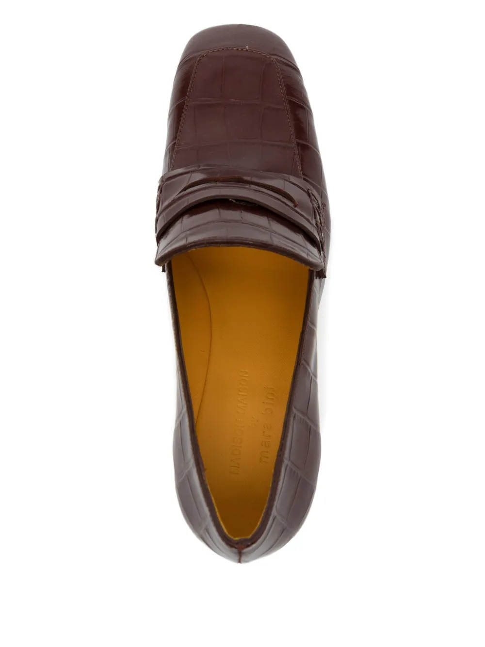 Madison.Maison 60 mm Moc Croc pumps Bruin