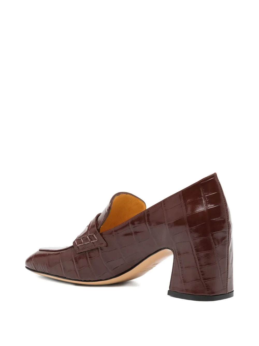 Madison.Maison 60 mm Moc Croc pumps Bruin