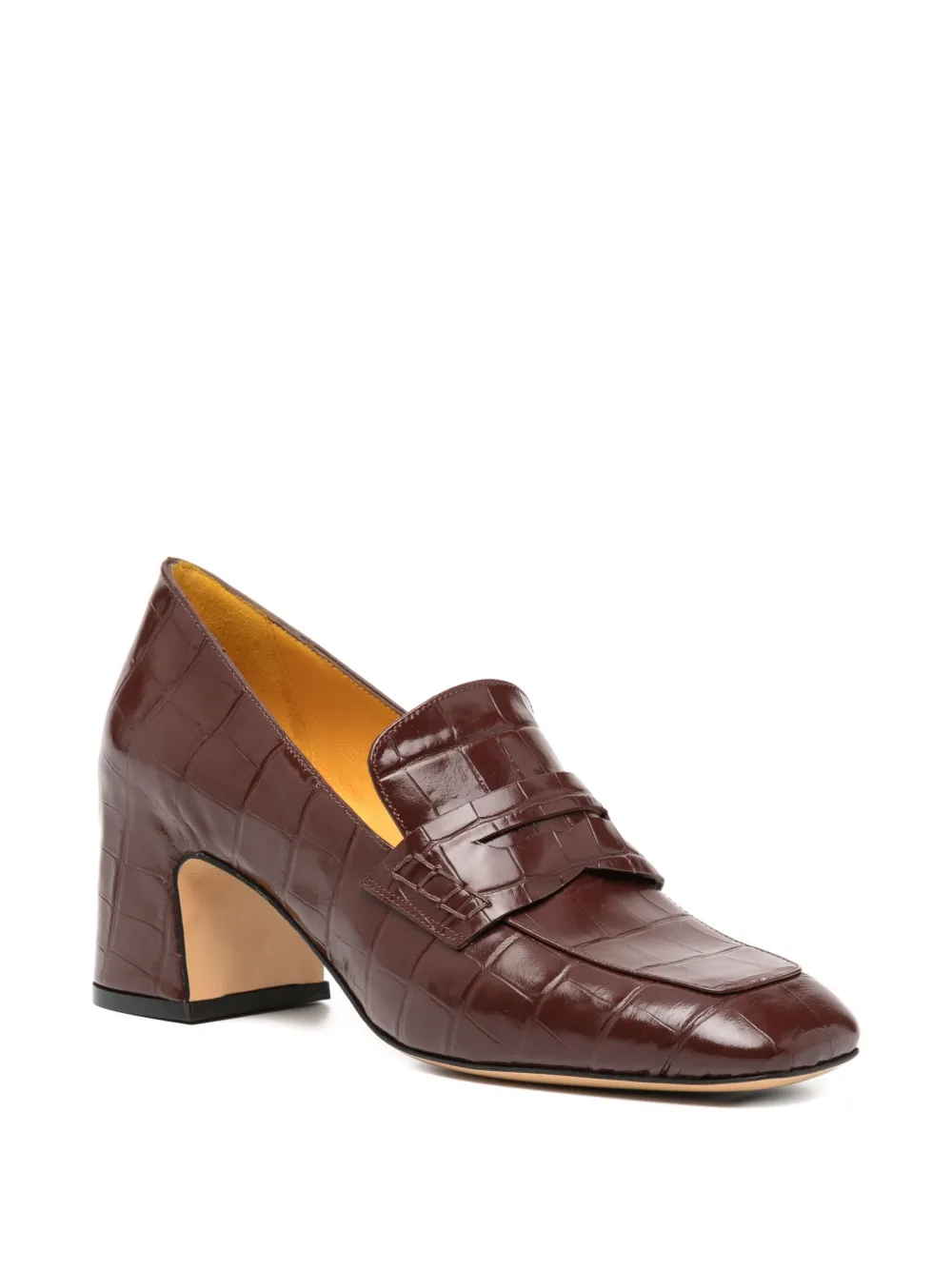 Madison.Maison 60 mm Moc Croc pumps Bruin