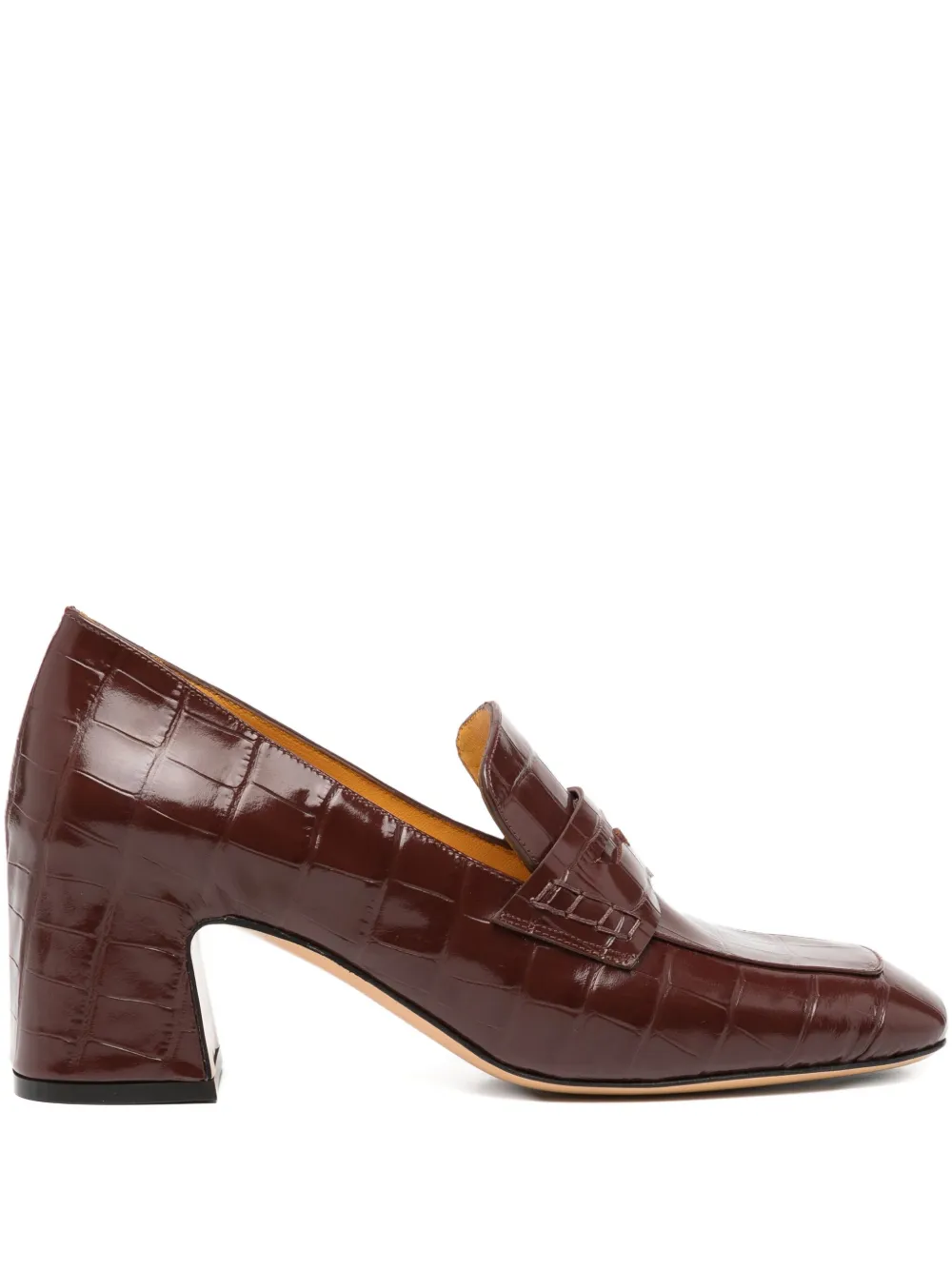 Madison.Maison 60 mm Moc Croc pumps Bruin