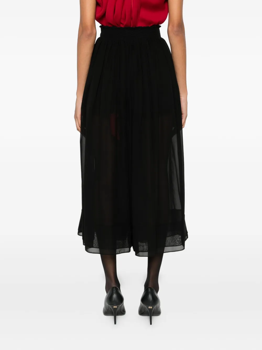 Lanvin Tiered-bow Trousers In Black