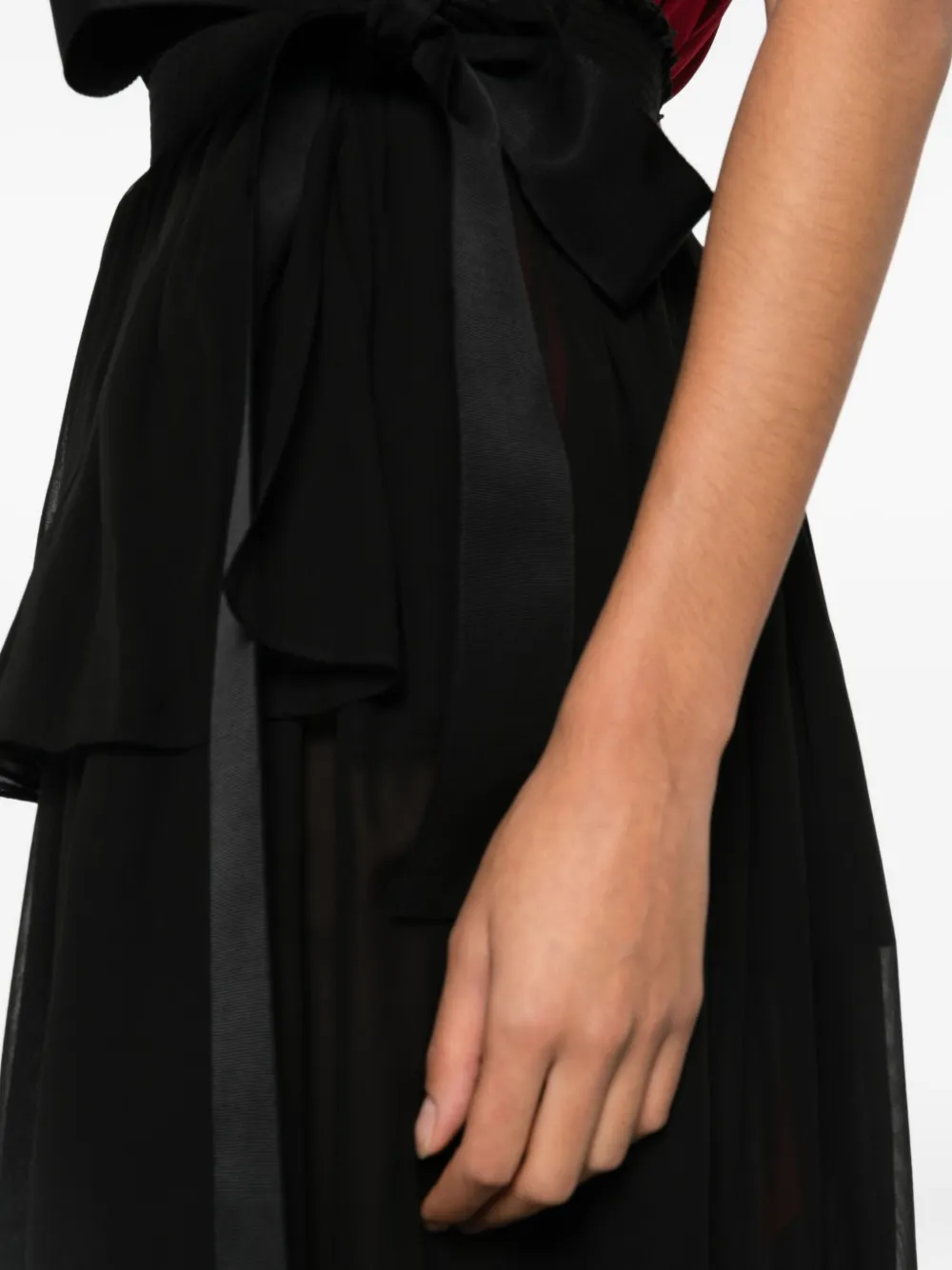 Lanvin Tiered-bow Trousers In Black