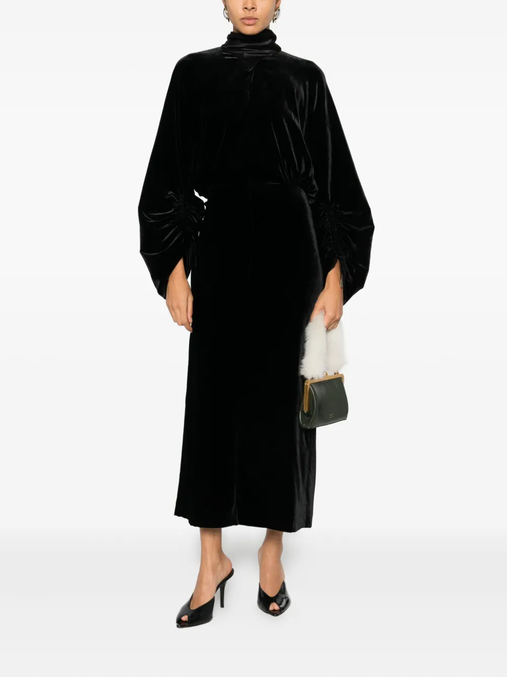 Lanvin gathered dress - Zwart