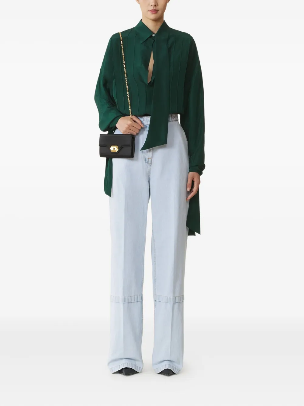 Lanvin Blouse met geplooid detail - Groen