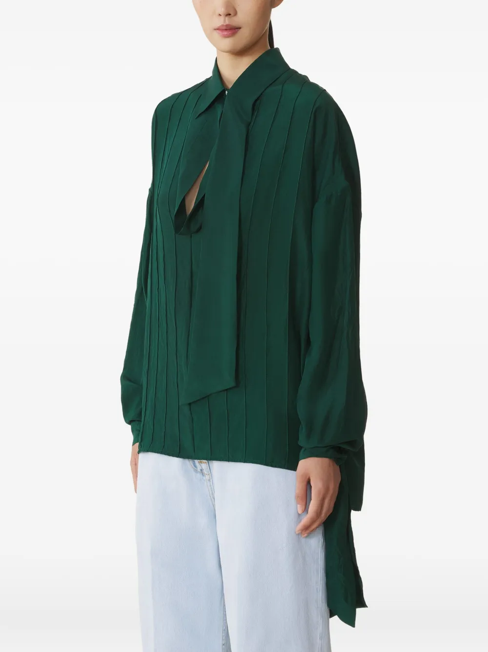 Lanvin Blouse met geplooid detail Groen