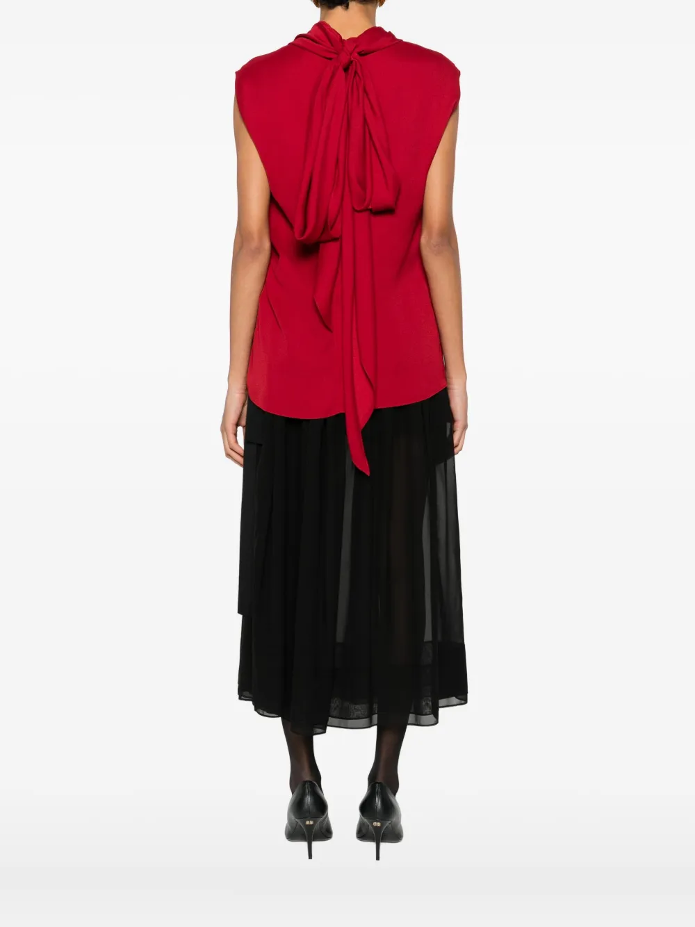 Lanvin Draped Blouse In Red