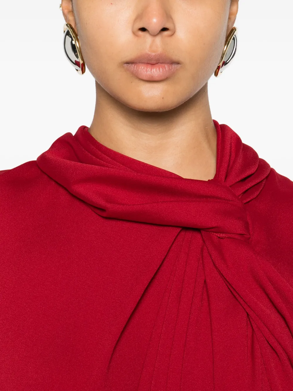 Lanvin Draped Blouse In Red