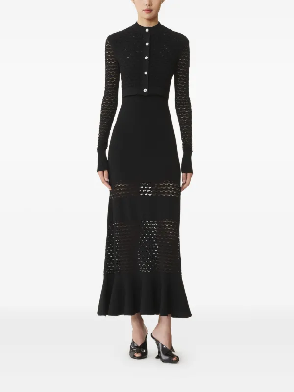 Lanvin Openwork Cardigan | Black | FARFETCH ZA