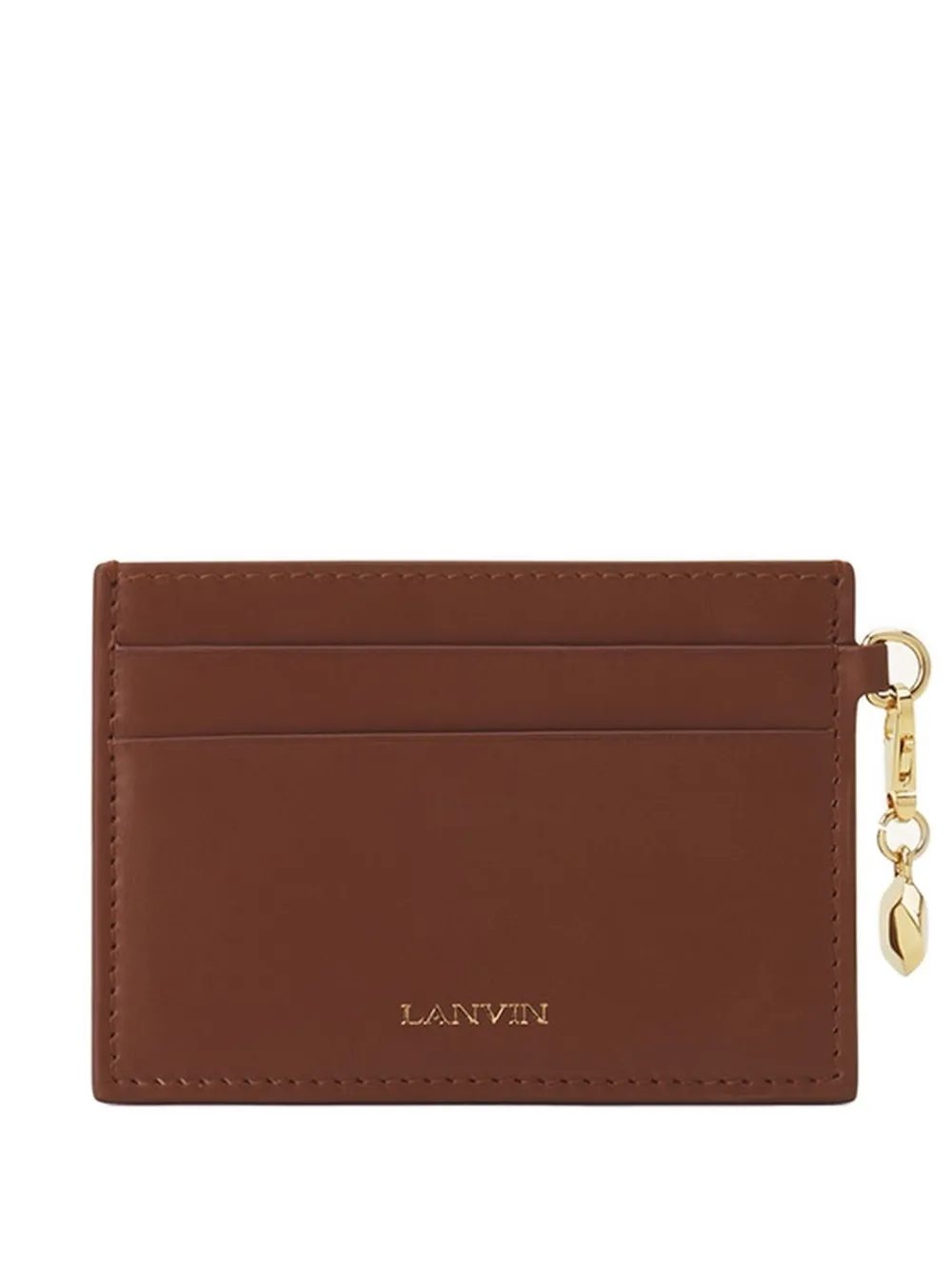 Lanvin Séquence Leather Cardholder In Brown