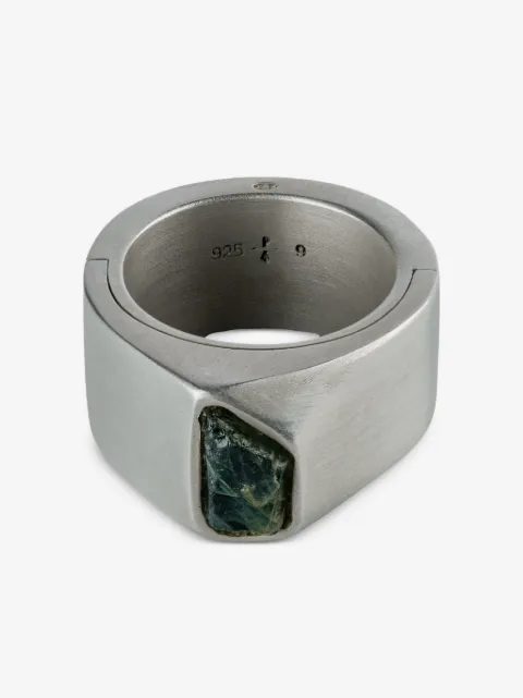 Parts of Four sterling silver Sistema sapphire ring