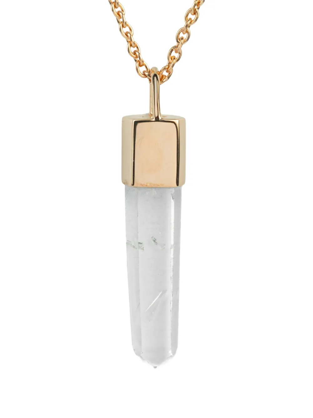 Parts Of Four Lemurian Talisman Halskette Mit Quarz In Gold