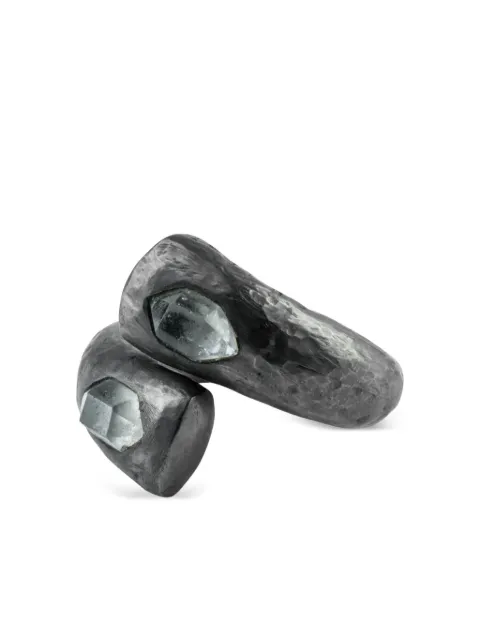 Parts of Four sterling silver Druid quartz ring