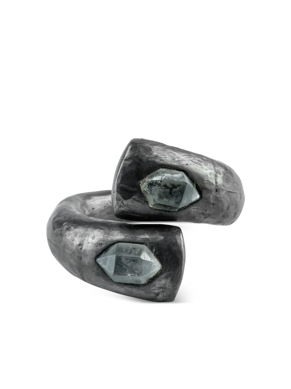 Parts Of Four Sterling Silver Druid Quartz Ring In Black