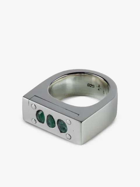 Parts of Four Plate Ring mit Smaragd