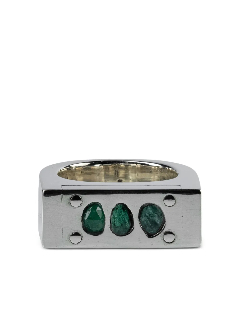 Parts of Four anillo Plate con esmeralda | Hombre | Image 2