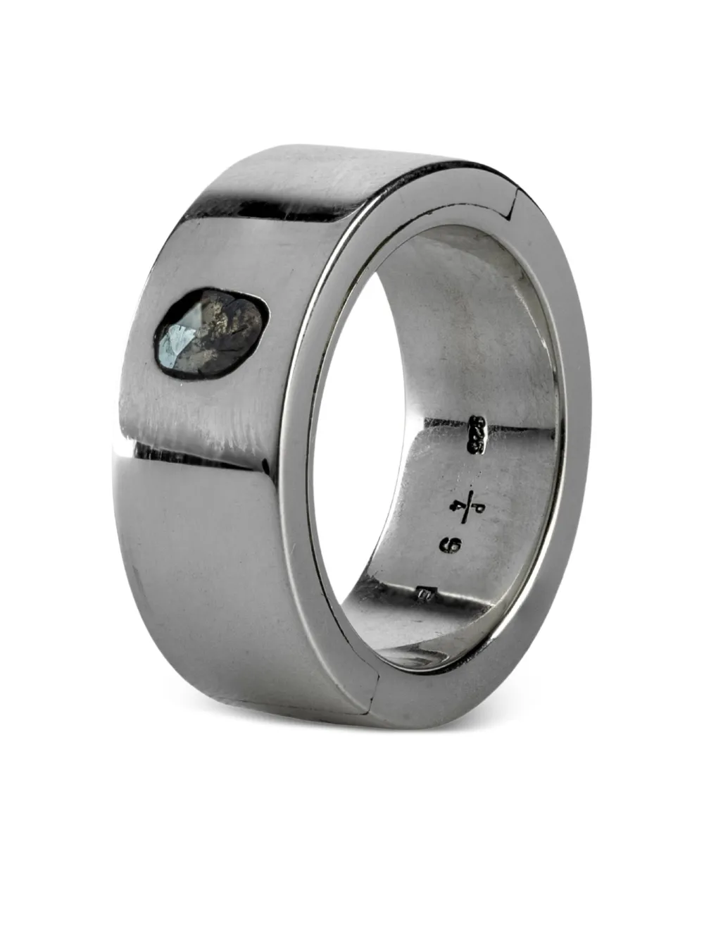 Parts Of Four Sterling Silver Sistema Diamond Ring In Silver