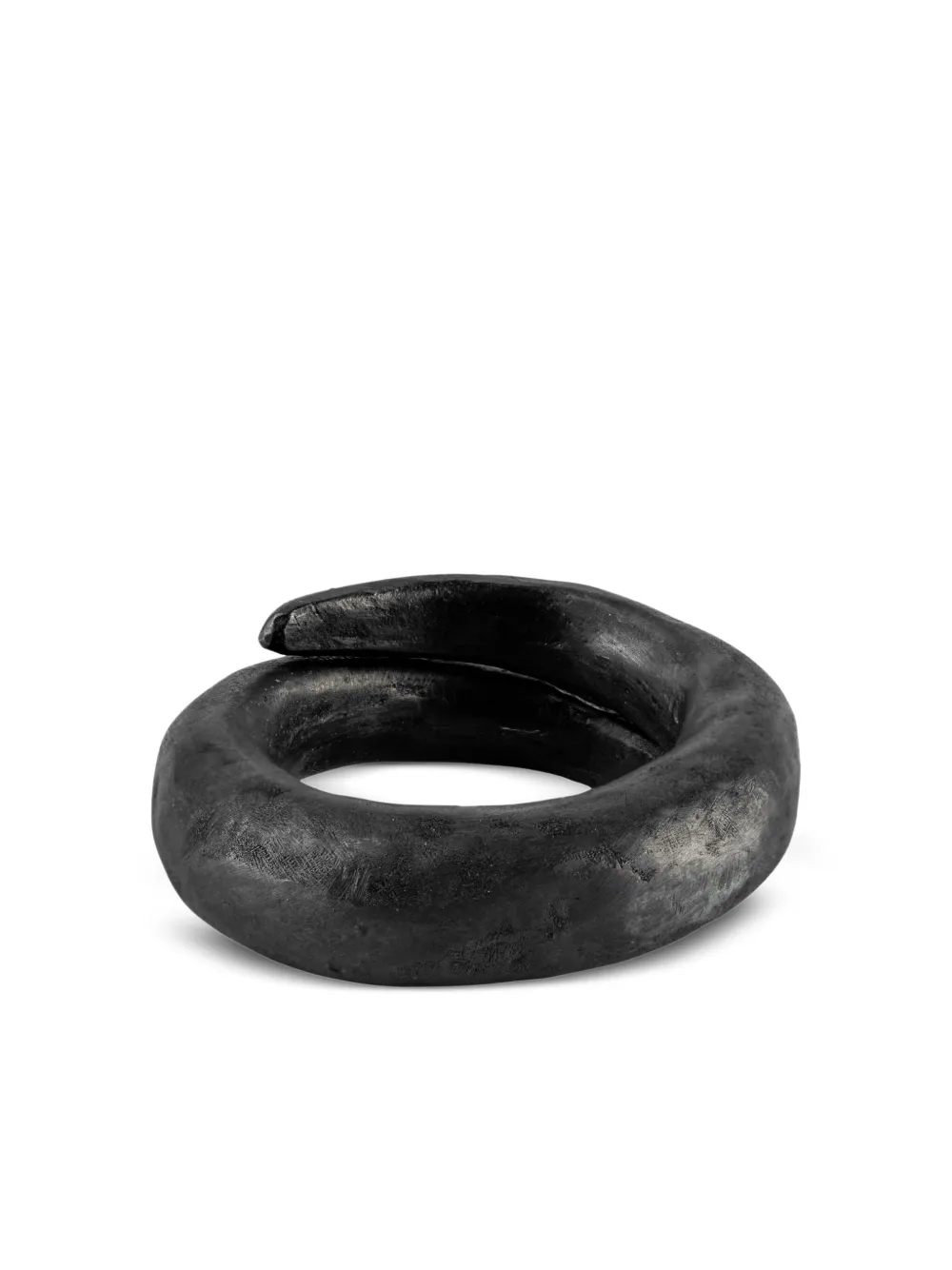 Parts Of Four Sterling Silver Split Mountain Ring In Black