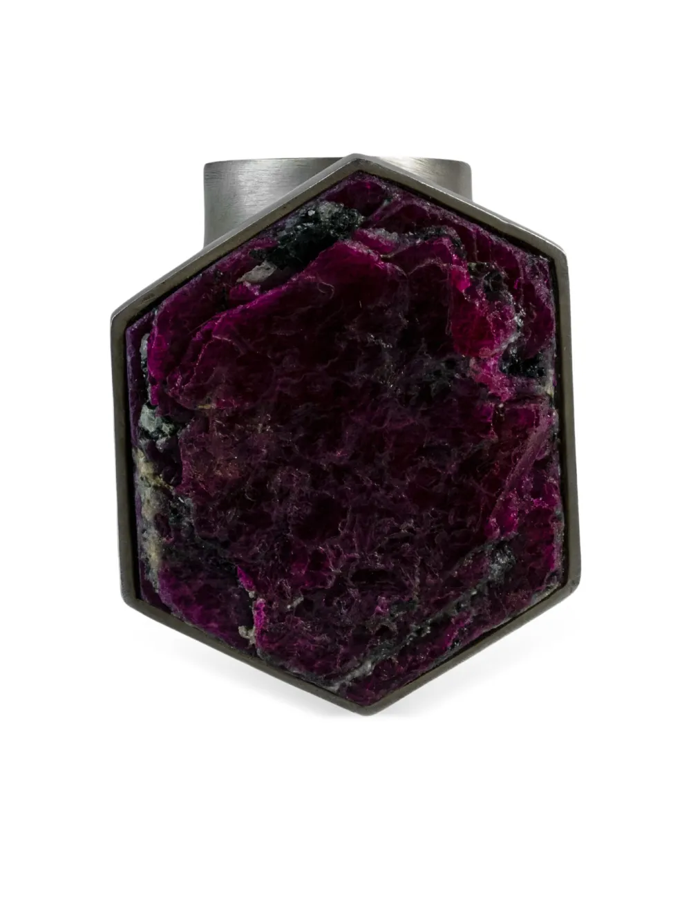 Parts Of Four X Fangophilia Ring Aus Sterlingsilber Mit Rubin In Metallic