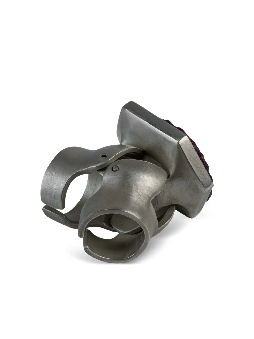 Parts Of Four X Fangophilia Ring Aus Sterlingsilber Mit Rubin In Metallic