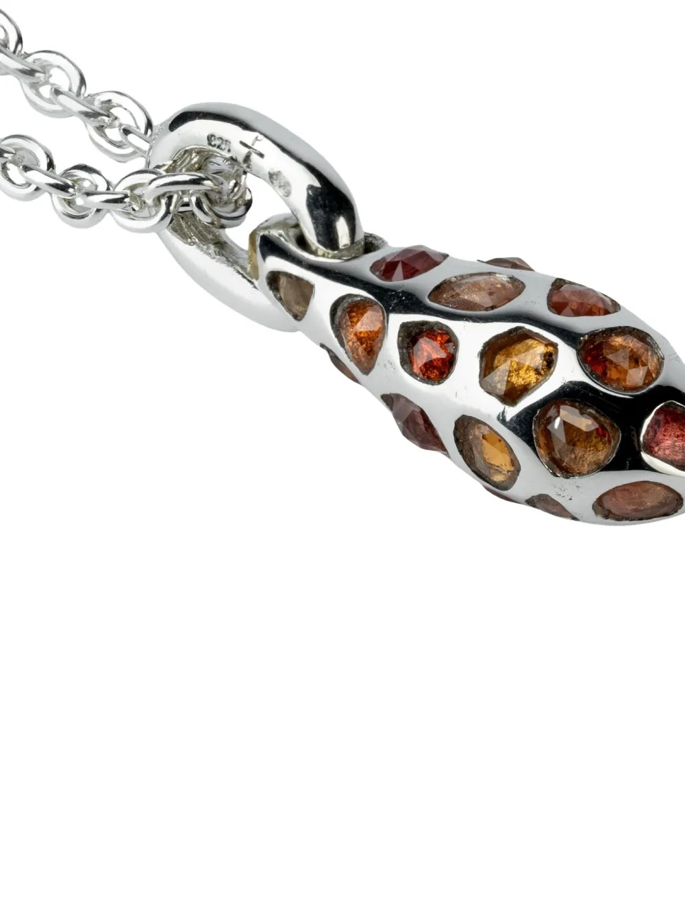 Parts Of Four Chrysalis Pavé-halskette In Metallic