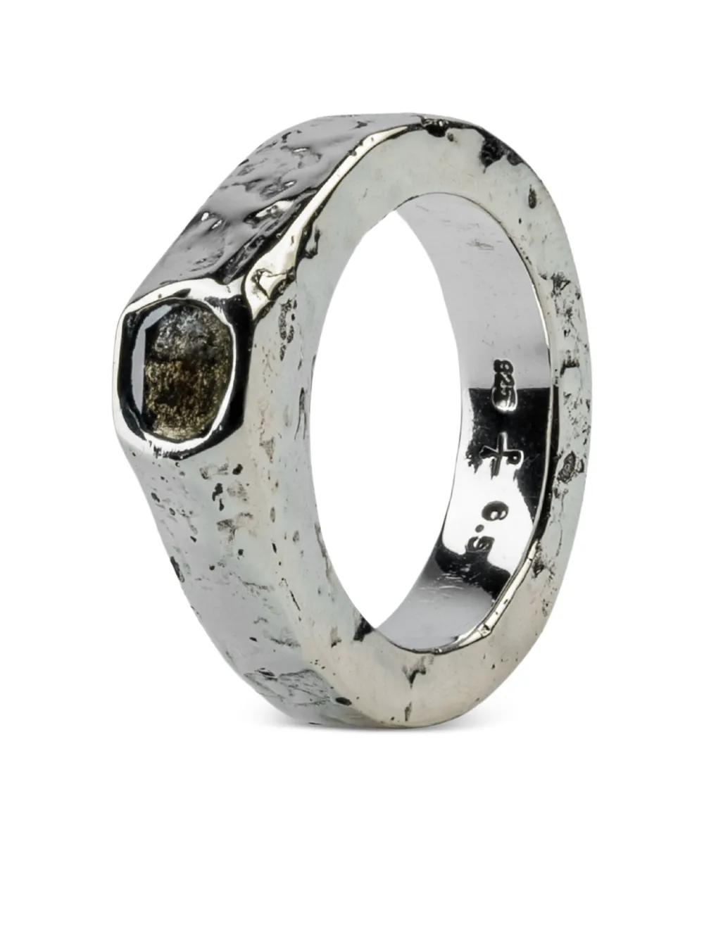 Parts Of Four Sterling Silver Sistema Diamond Ring In Silver