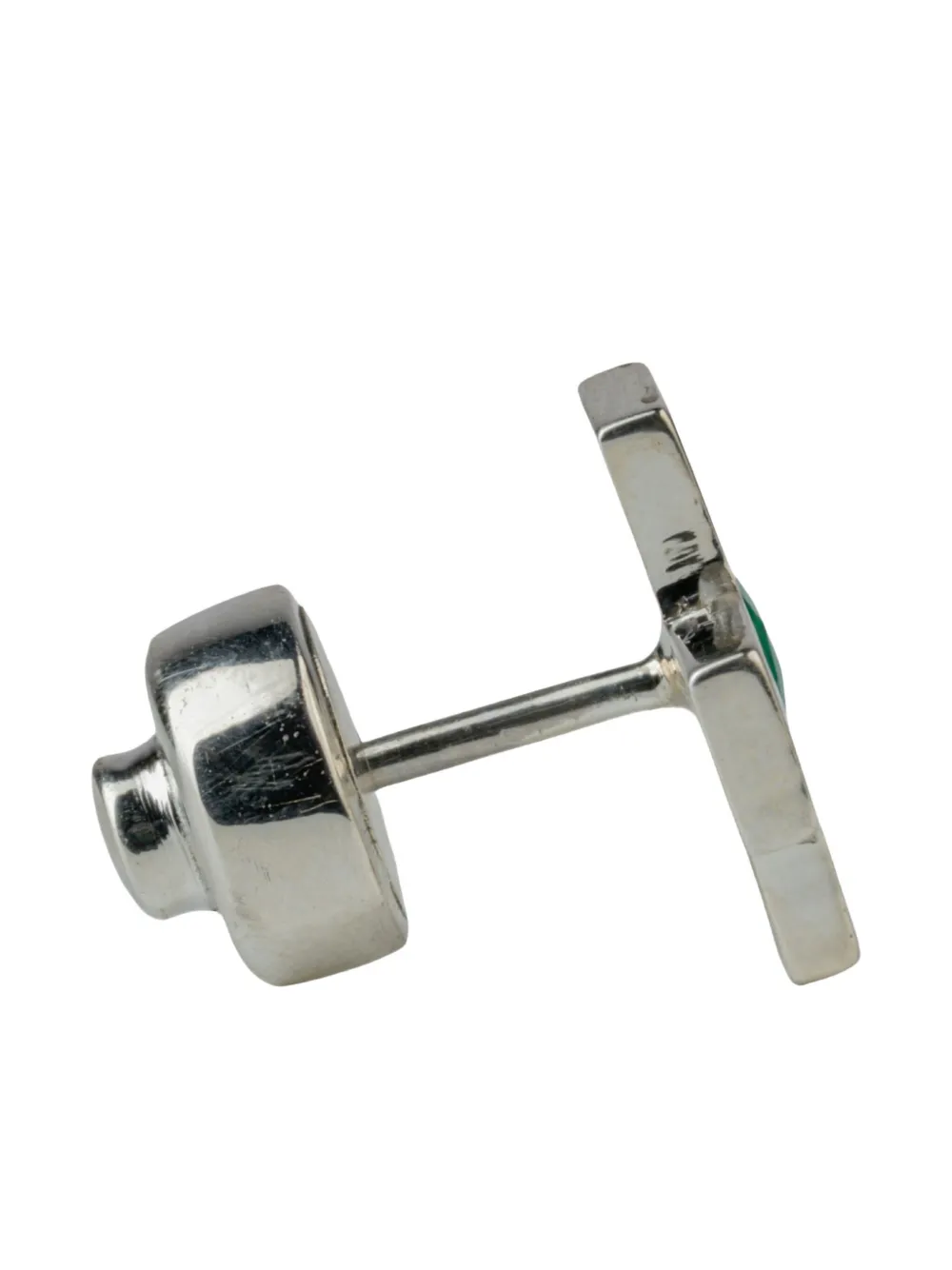 Parts Of Four Sterling Silver Plus Emerald Earring In Silver