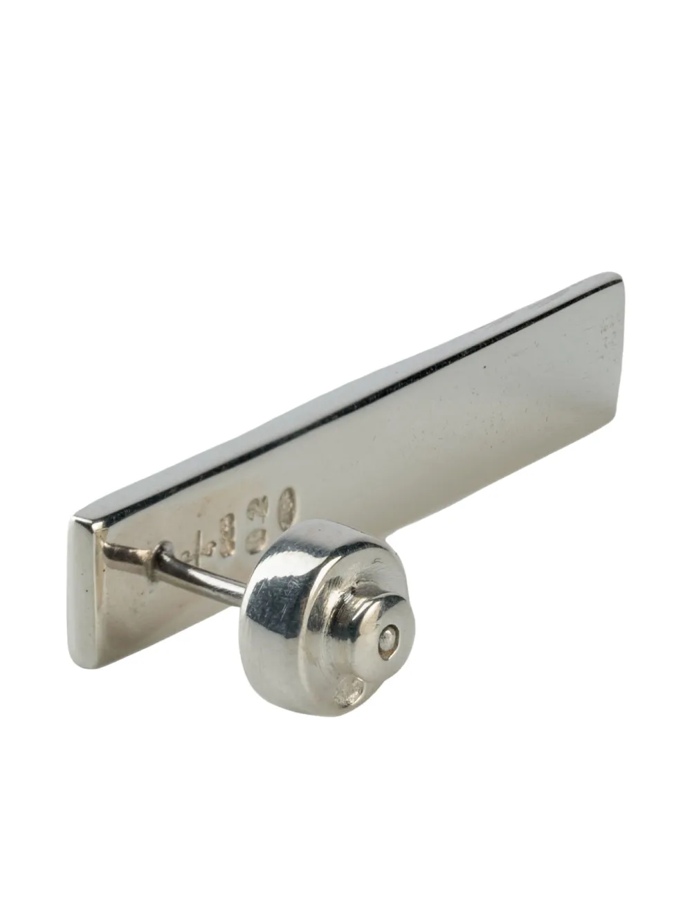 Parts Of Four Rectangle-shape Earring In Metallic