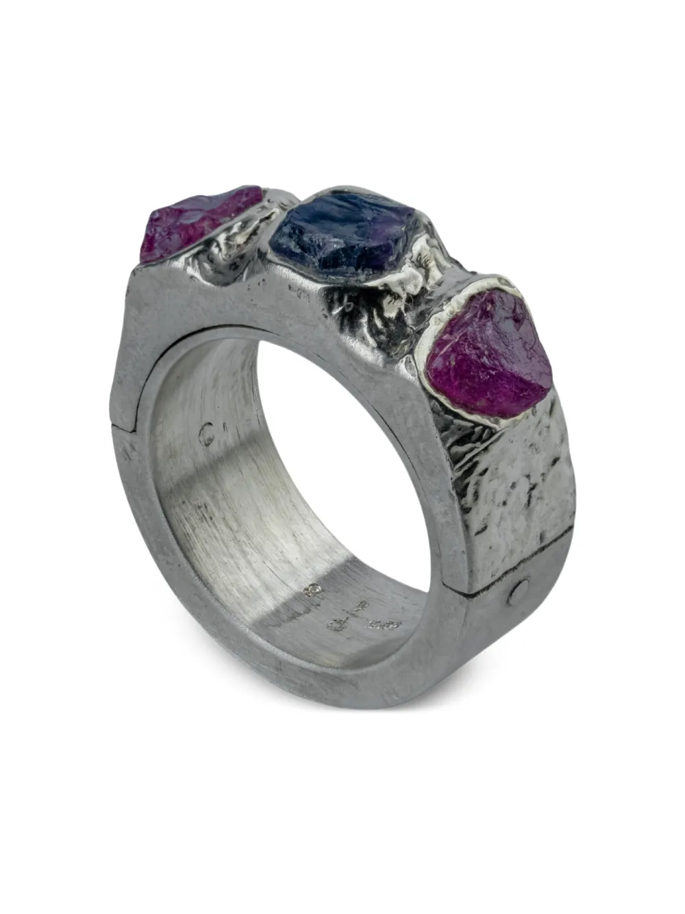 10k White Gold Sistema Sapphire Ring