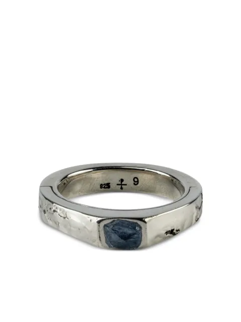 Parts of Four sterling silver Sistema tanzanite ring