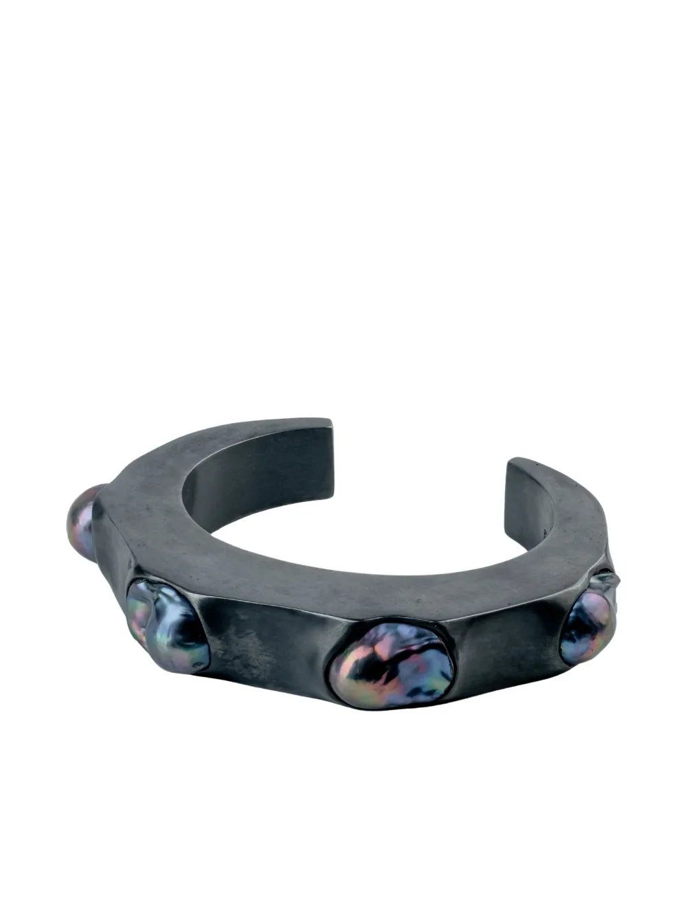 Parts Of Four Crescent Pearl Bracelet In Black