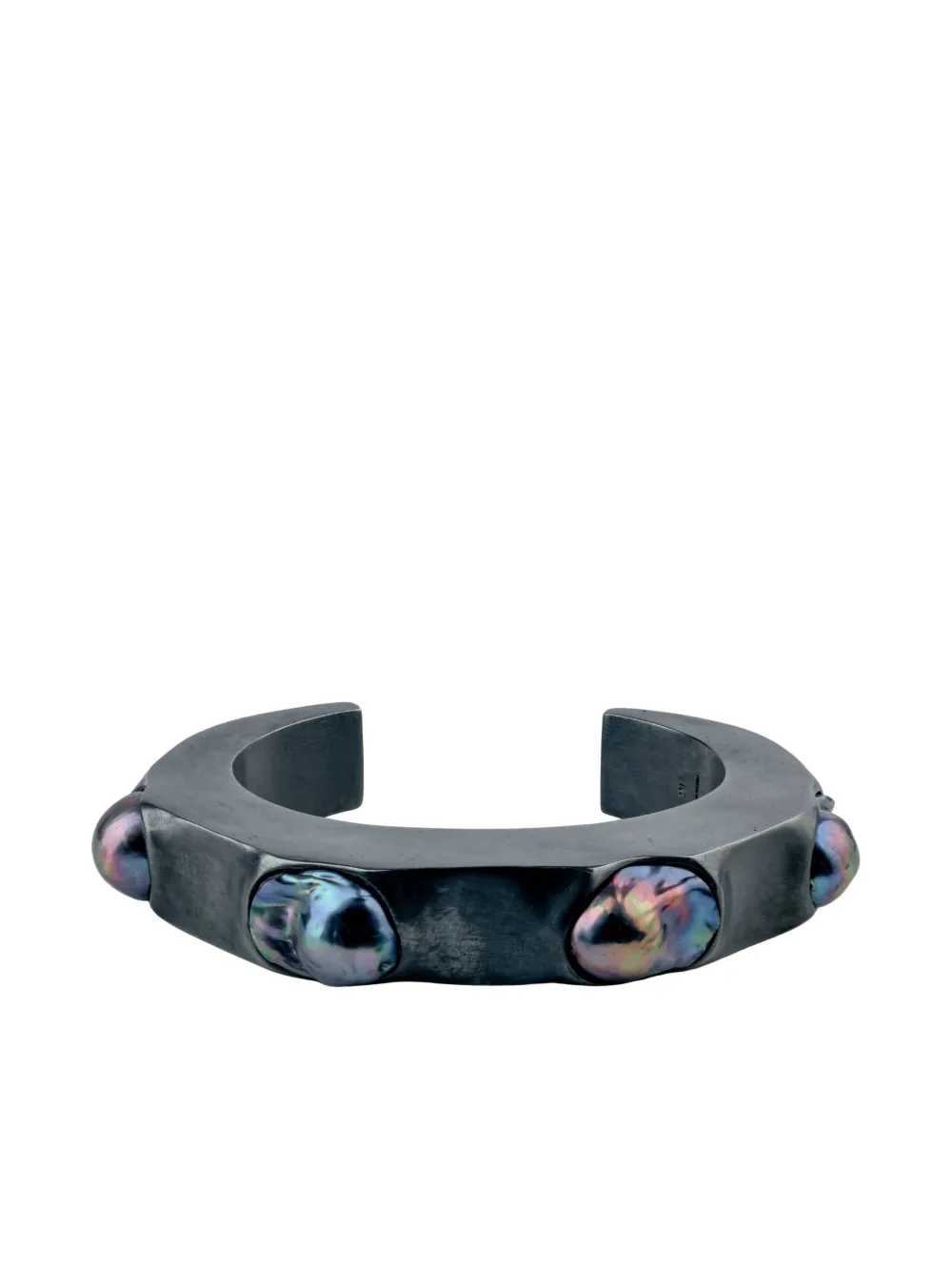 Parts Of Four Crescent Pearl Bracelet In Black