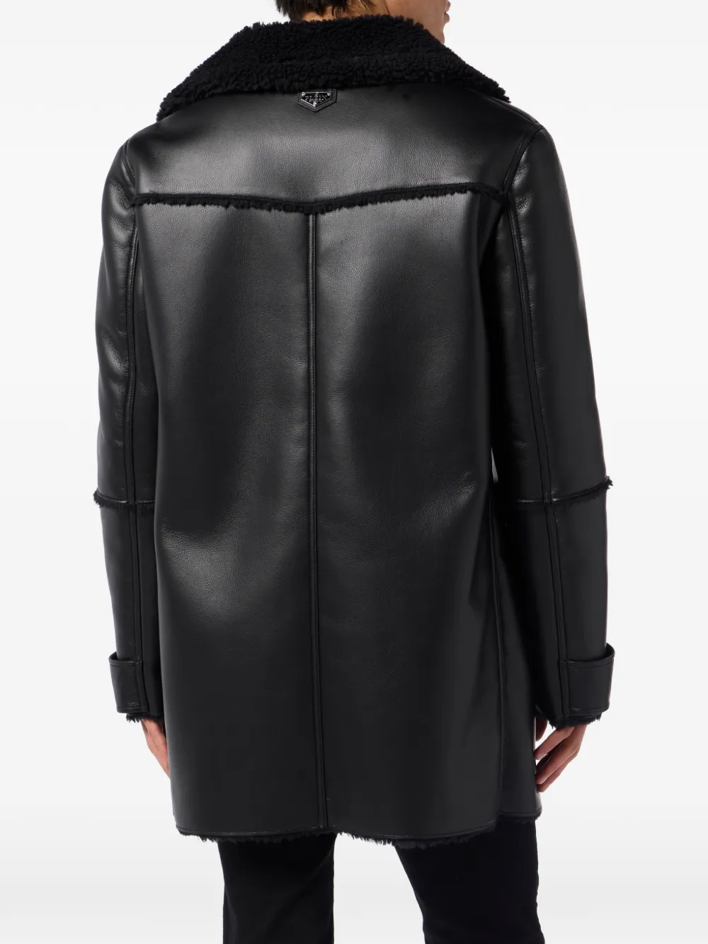 Philipp Plein Jack met immitatie lamswol Zwart
