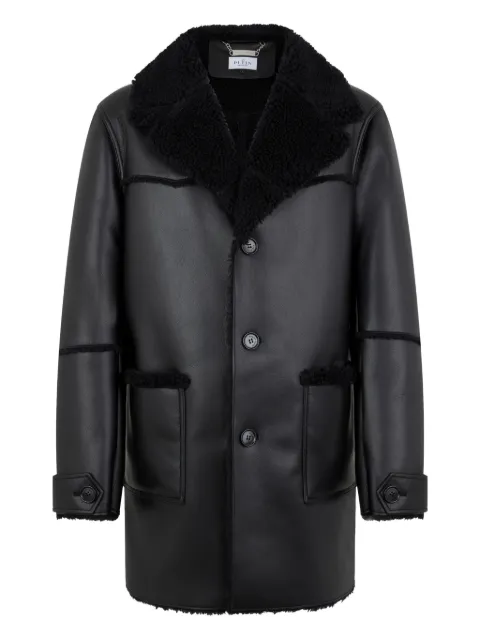 Philipp Plein faux-shearling collar jacket