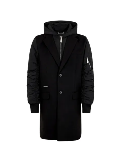Philipp Plein hooded single-breasted coat