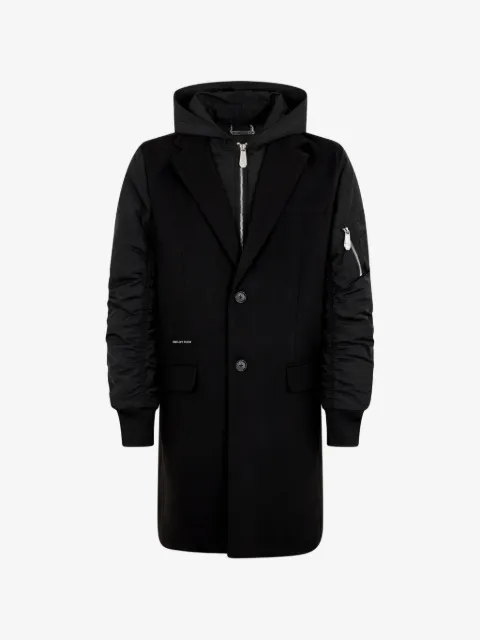 Philipp Plein hooded single-breasted coat