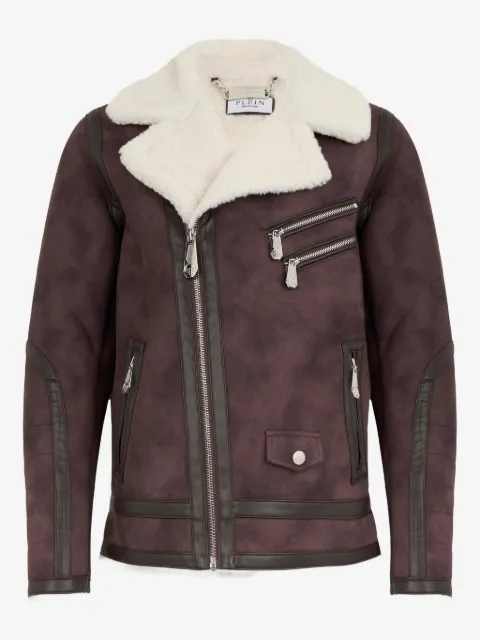 Philipp Plein zip-up biker jacket
